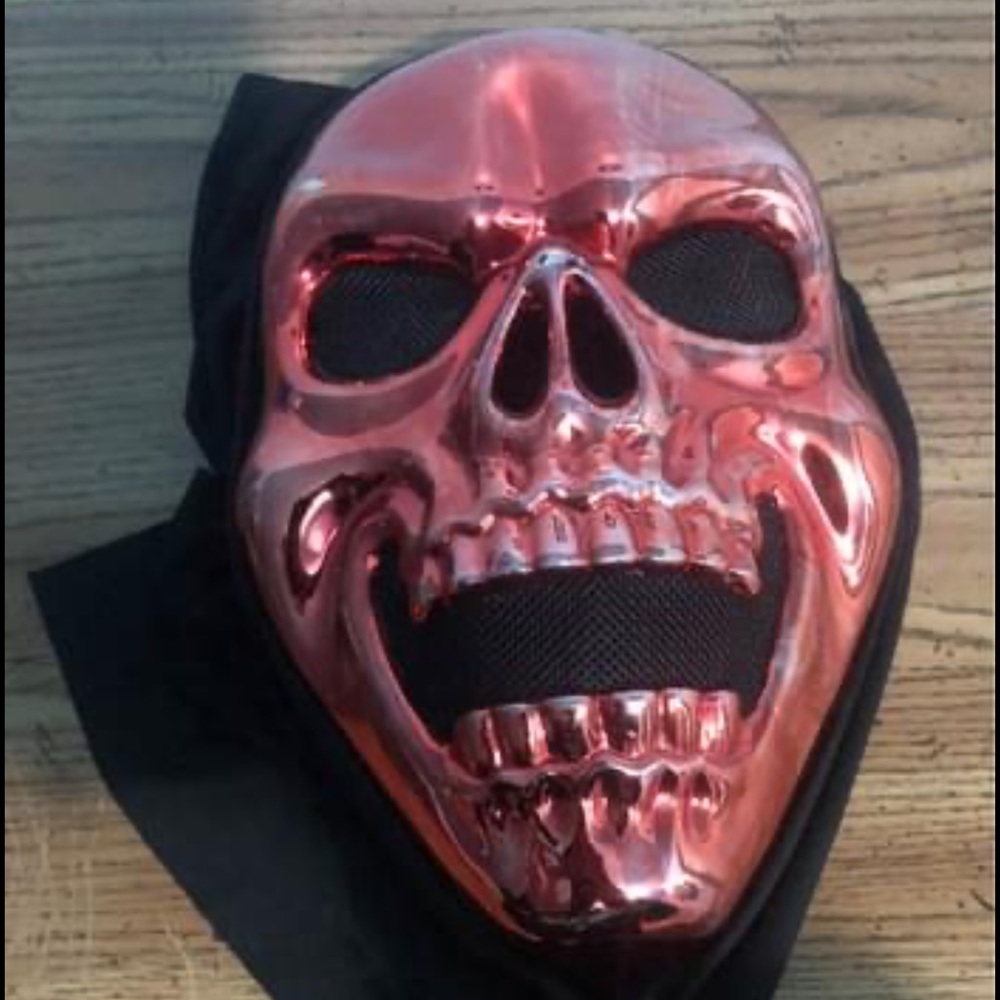 Red skeleton mask
